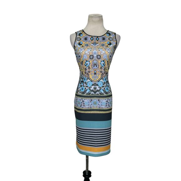 Clover Canyon colorful sleeveless fitted mini dress size small - Picture 10 of 16